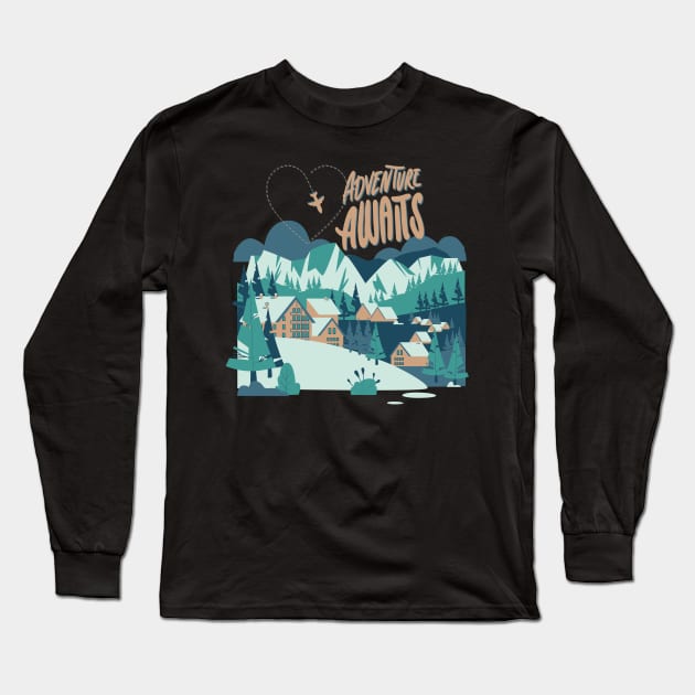 Love travel Your Life is the best Adventure Explore the world travel lover summer Long Sleeve T-Shirt by BoogieCreates